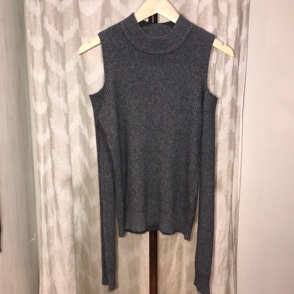 Cold shoulder sweater